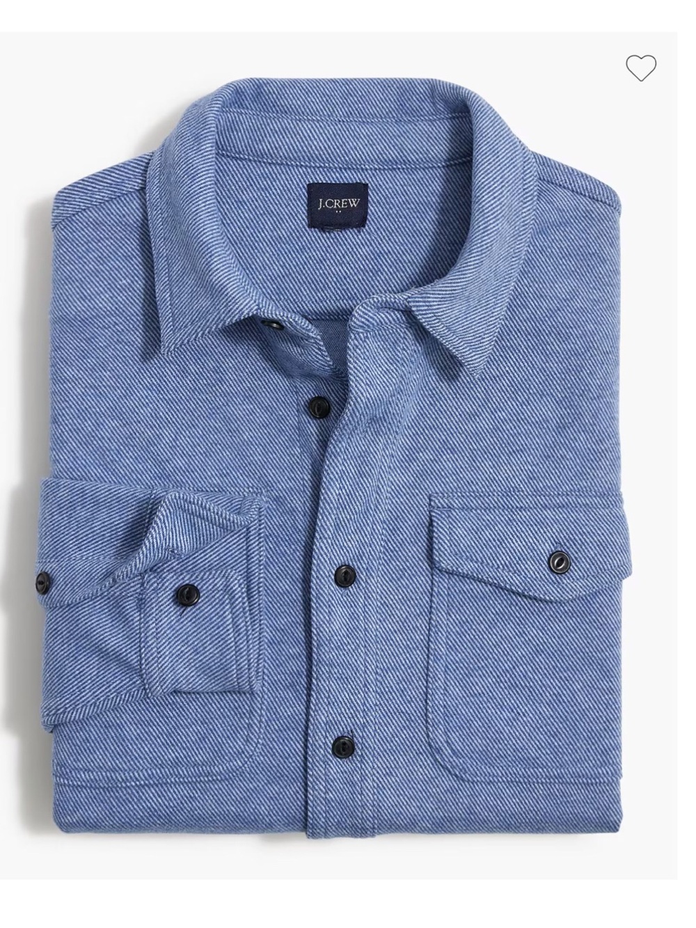 J. Crew Double nit Work Men's Button-Down Shirt Jacket Light blue